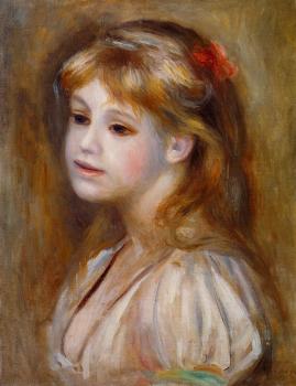 皮埃爾 奧古斯特 雷諾阿 Little Girl with a Red Hair Knot